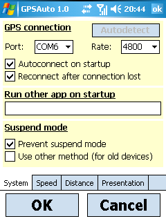 GPSAuto - Settings